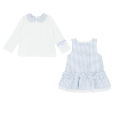 Pastels & Co Cecila Blue Pinafore Set 311F
