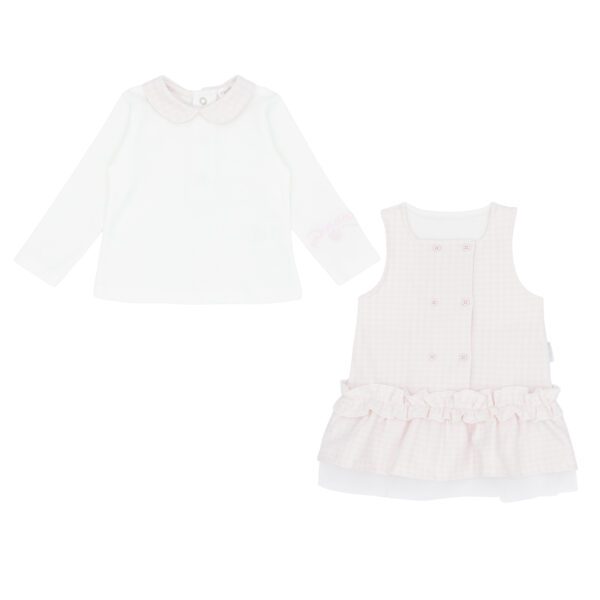 Pastels & Co Cecila Pink Pinafore Set 311F