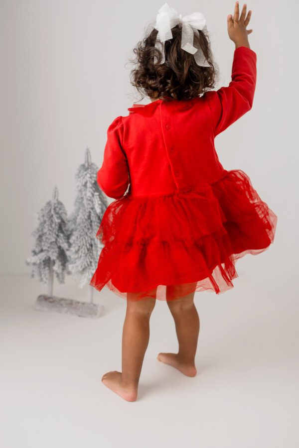 Pastels & Co Diana Red Tulle Dress 312K - Image 3