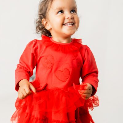 Pastels & Co Diana Red Tulle Dress 312K