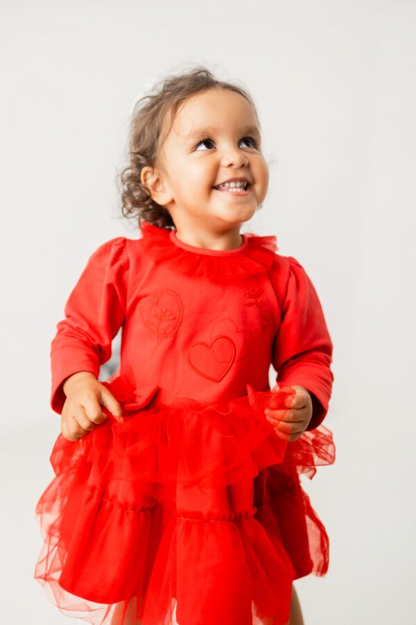 Pastels & Co Diana Red Tulle Dress 312K