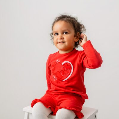 Pastels & Co Daisy Red Shorts Set 312C
