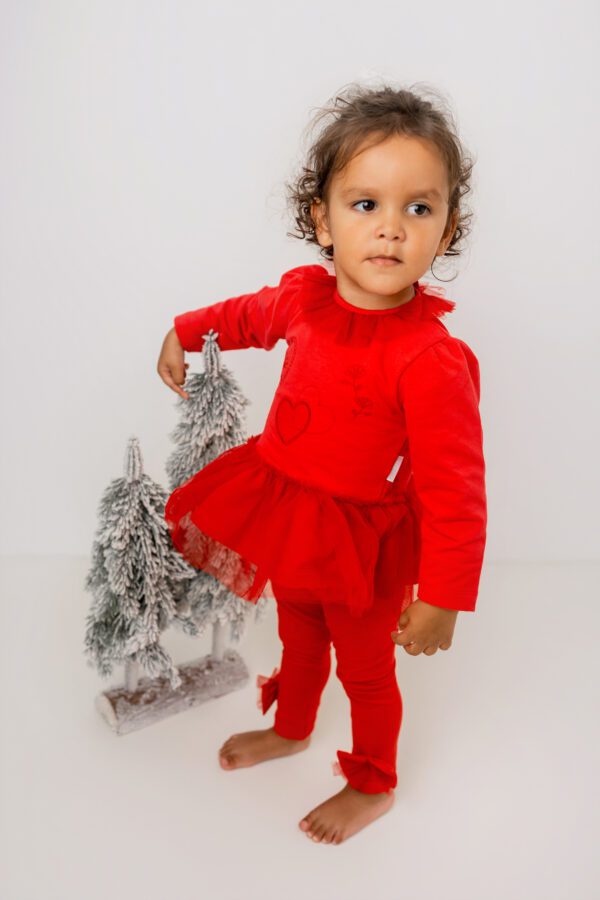 Pastels & Co Maria Red Tulle Legging Set 312M - Image 2