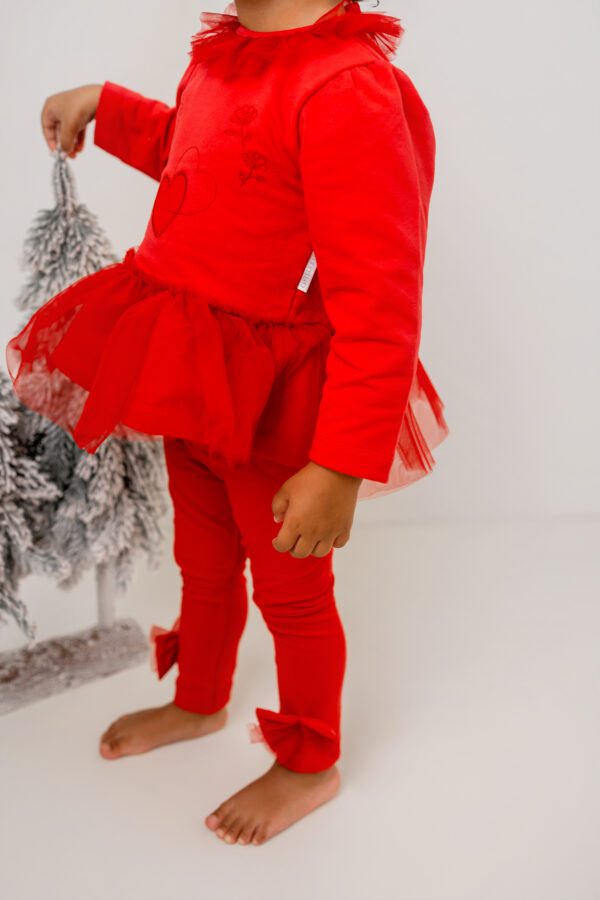 Pastels & Co Maria Red Tulle Legging Set 312M - Image 3