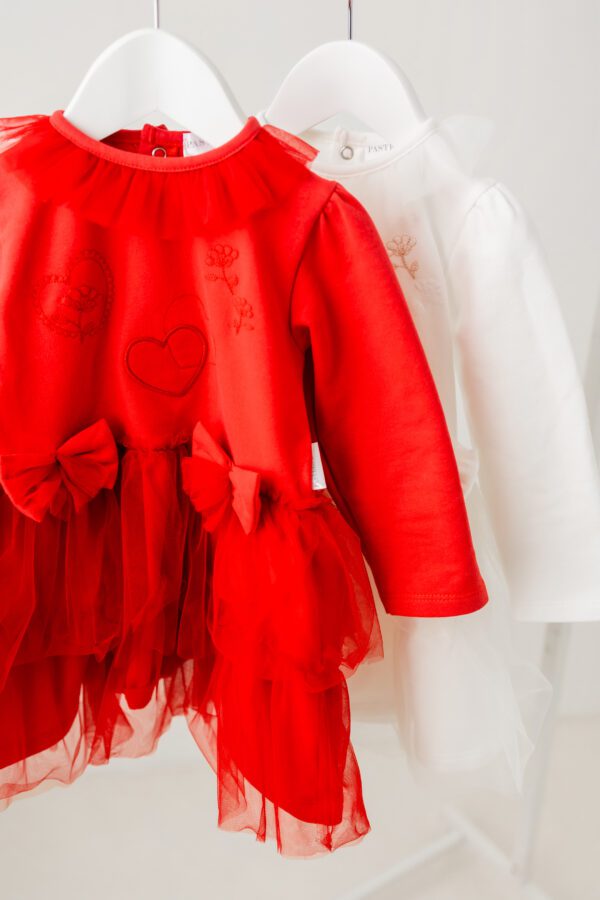 Pastels & Co Diana Red Tulle Dress 312K - Image 4
