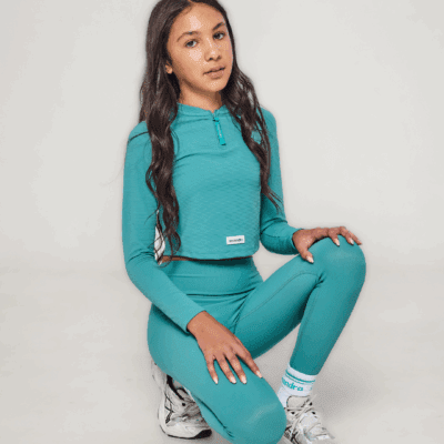 Ansandro Midnight Teal Long Sleeve Zip & Leggings