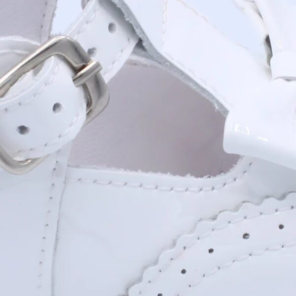 Borboleta Lidia White Patent Shoe - Image 3