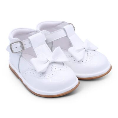 Borboleta Lidia White Patent Shoe