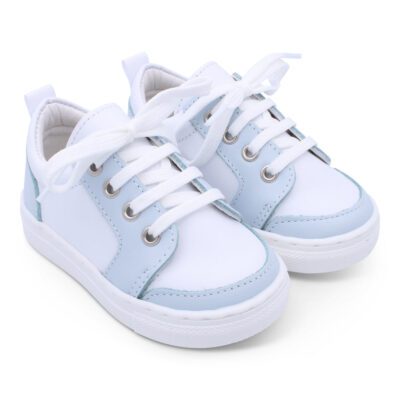 Borboleta Nico Blue & White Leather