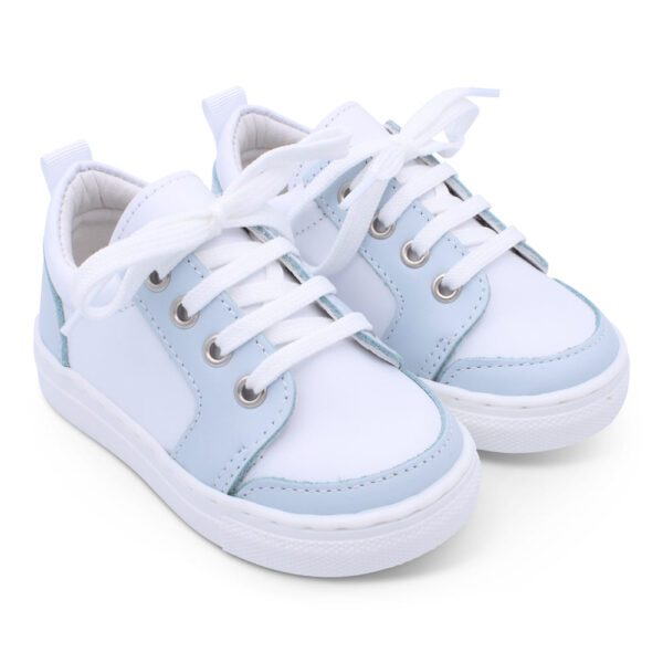 Borboleta Nico Blue & White Leather