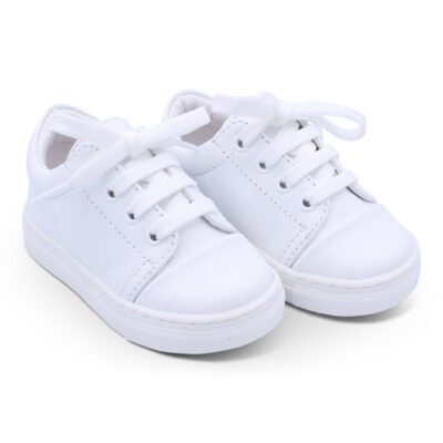 Borboleta Santiago White Leather Shoes