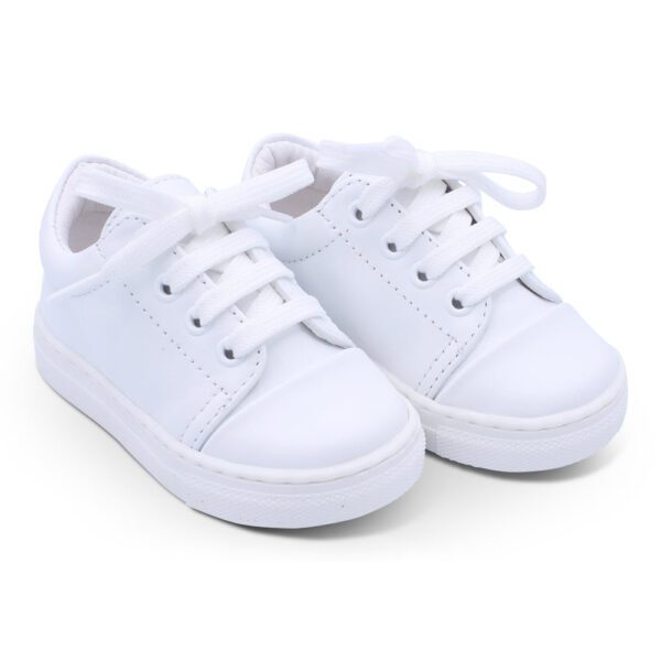 Borboleta Santiago White Leather Shoes