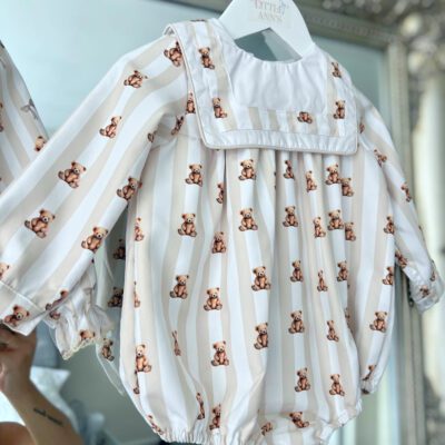 Little Anne's Beige Teddy Romper