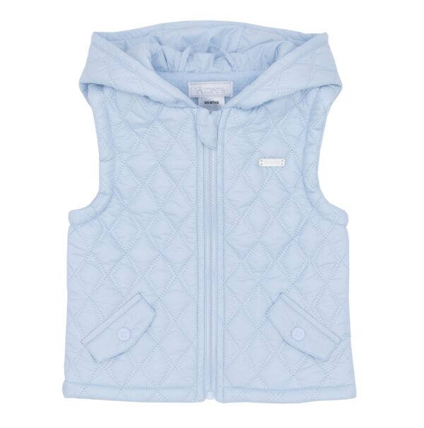 Amore Blue Quilted Gilet 0012