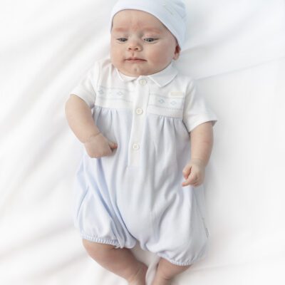 Blues Baby Cannes Romper with Hat 2274