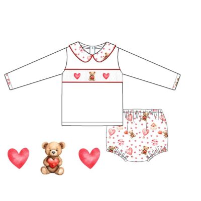Little Ann's Red Valentine Jam Pants Set