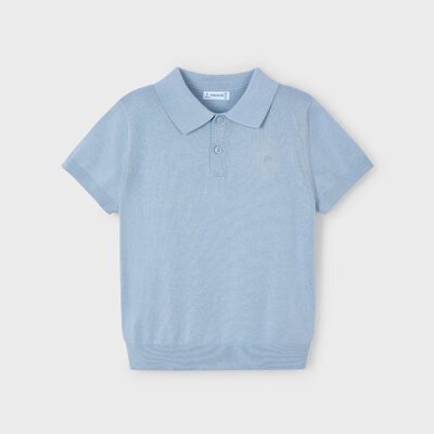 Mayoral Blue Knit Polo 3104