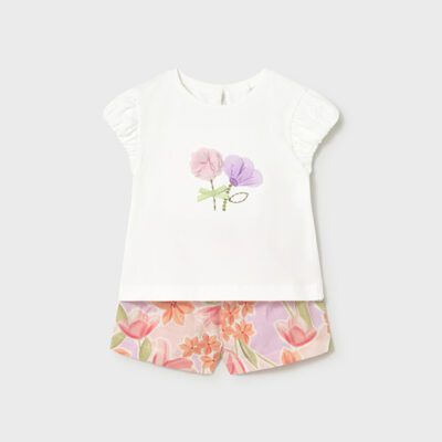 Mayoral Toddler Blossom Shorts Set 1213