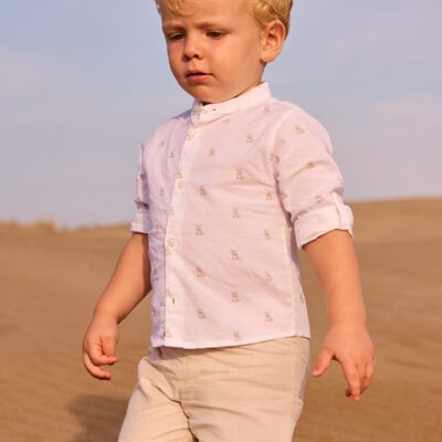 Mayoral Toddler Beige Linen Shorts 1215