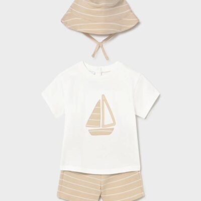 Mayoral Toddler Cream Shorts Set 1666