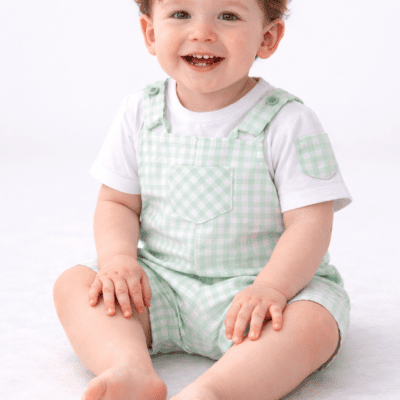 Pastels & Co Ross Mint Dungaree Set 807A