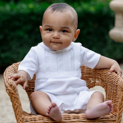 Emile et Rose Leon White Romper 7348