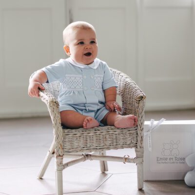 Emile et Rose Lawrence Blue Romper 7350