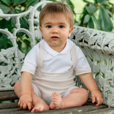 Emile et Rose Lowe Beige Romper 7352