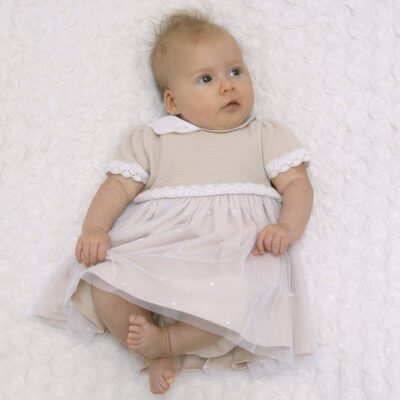 Emile et Rose Lauren Beige Dress 8479