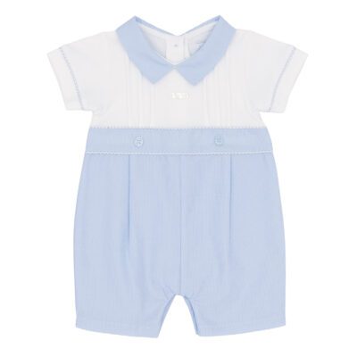 Amore Classic Check Blue Romper 0084