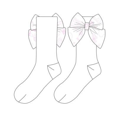 Little Angels Toile Pink Socks