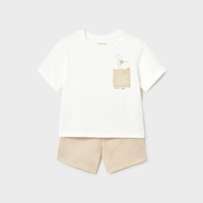 Mayoral Toddler Beige Shorts Set 1228