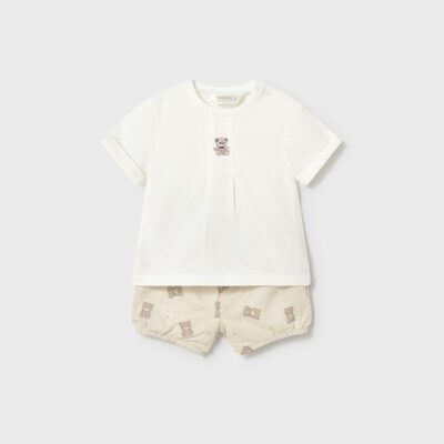 Mayoral Baby Beige Shorts Set 1274