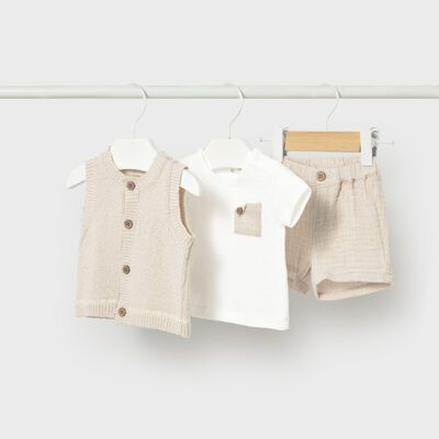 Mayoral Baby Beige Shorts Set 1279