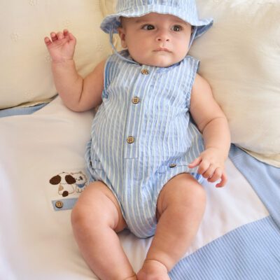 Mayoral Baby Romper with Hat Set 1614