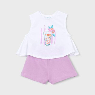 Mayoral Lilac Shorts Set 3228