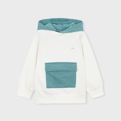 Mayoral Cream & Green Hoodie 3433