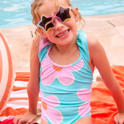 Mayoral Lilac Print Swimsuit 3738