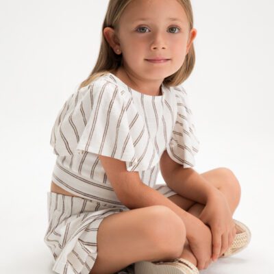 Mayoral Stripe Skirt Set 3949