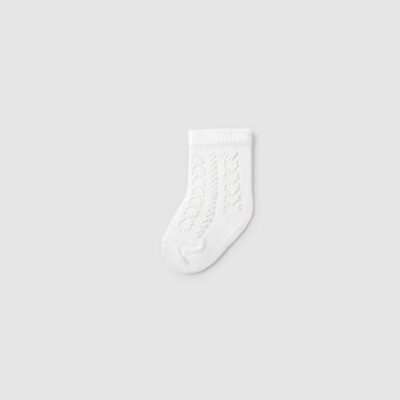 Mayoral Baby White Openwork Socks 9051