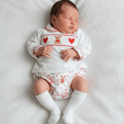 Little Ann's Red Valentine Jam Pants Set
