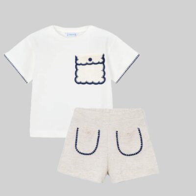 Mayoral Linen Shorts Set 3219/3013