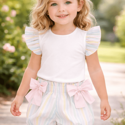 Meia Pata Stripes Bubbly Shorts Set