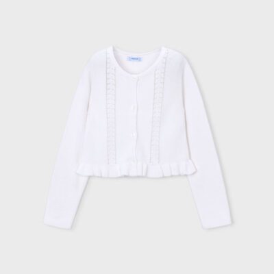 Mayoral White Cardigan 3383