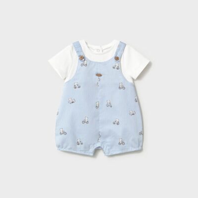 Mayoral Baby Blue Dungaree Set 1613