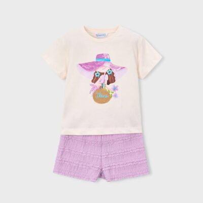 Mayoral Lilac Shorts Set 3231