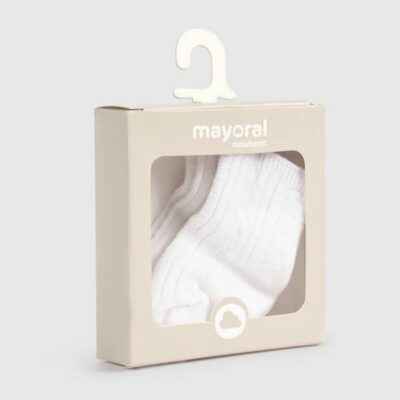Mayoral Baby White Socks Set 9050