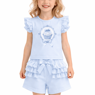 Giorgio Bambini Blue Cupcake Short Set