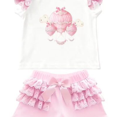 Giorgio Bambini Pink Balloon Short Set