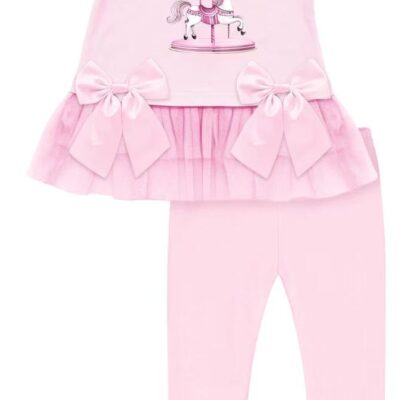 Giorgio Bambini Pink Carousel Legging Set
